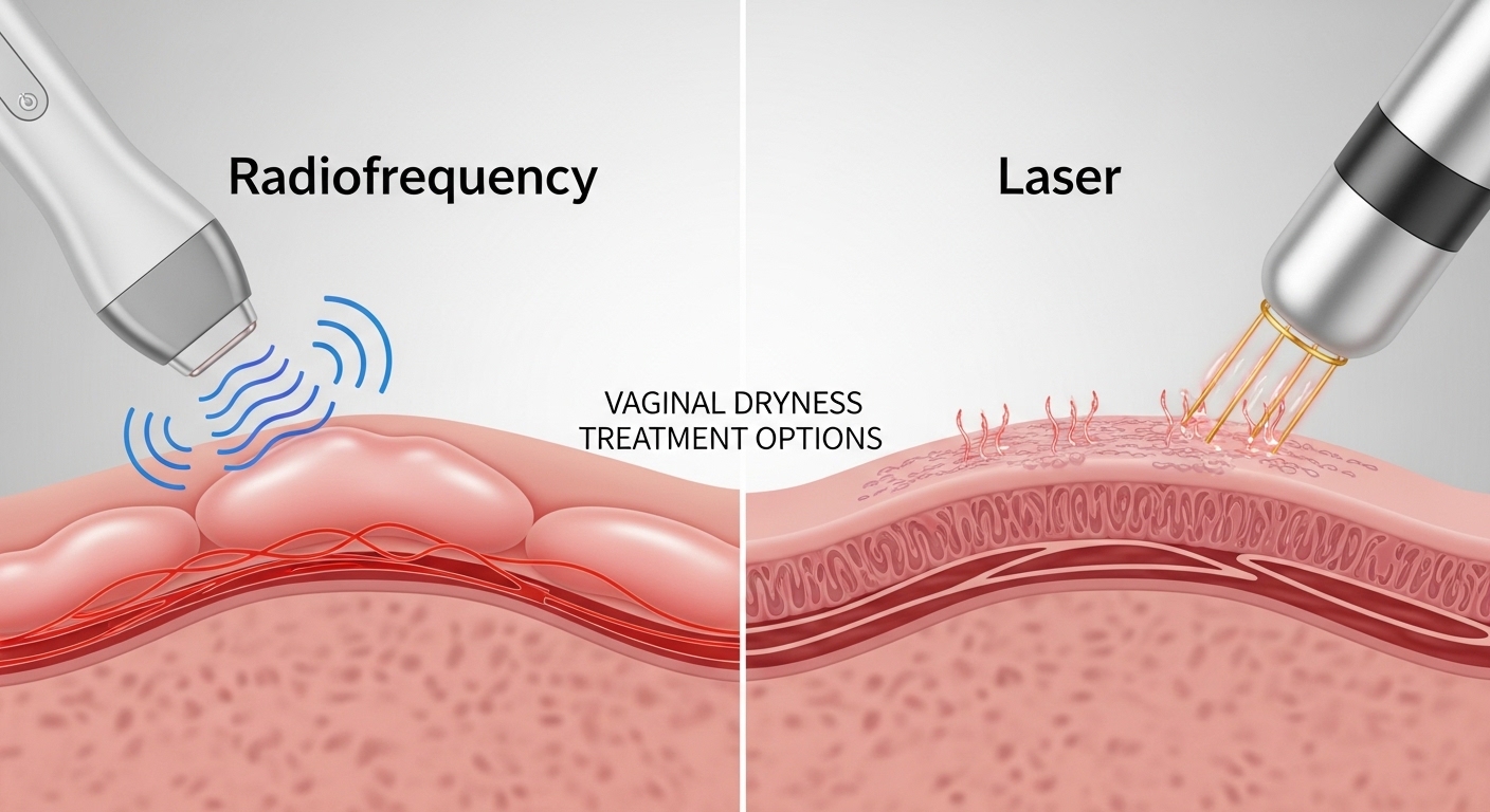 التردد الحراري مقابل الليزر لعلاج جفاف المهبل