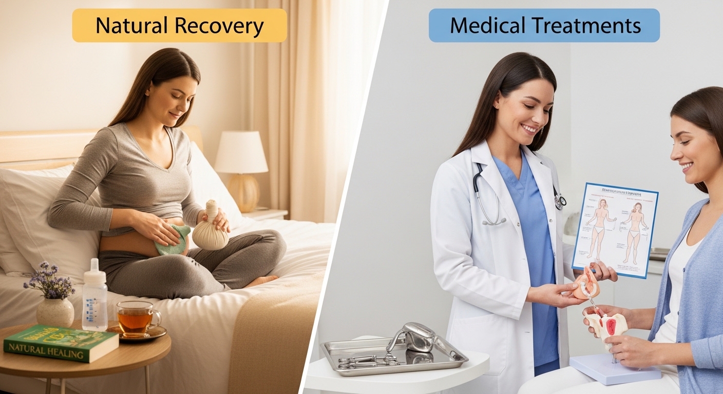 التعافي المهبلي بعد الولادة: العلاجات الطبيعية مقابل الطبية